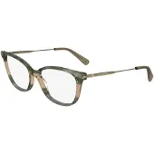 Longchamp LO2735 N 51/16/140 Raidallinen vihreä asetaatti NAISILLE LO2735 N