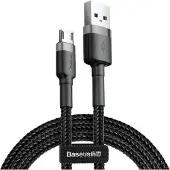 Baseus Cafule USB-Micro USB -kaapeli 2.4A 1m (Harmaa-Musta)