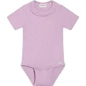 Minymo Body l/h - Joustinneule - Puuvilla/Modal - Violet Viiva M - - 1 v (80) - Bodyt L/H