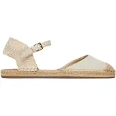 Ralph Lauren Robby Canvas Espadrille Flat - Cream - 38