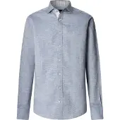 Hackett Hm3010660 Linen Pitkähihainen Kauluspaita