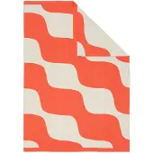 Marimekko Taifuuni viltti Off white-oranssinpunainen, 140x180 cm