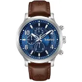 Timberland Driscoll Stainless Steel Case Blue Dial Brown Leather Strap Naisten Kello