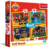 Trefl FIREMAN SAM Palapelisetti 4 in 1 Palomies Sami