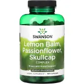 Swanson Health Sitruunamelissa, passionkukka, ukonhattu-kompleksi - 180 kapselia