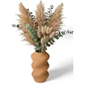 Simiu SCRUNCHED - Vase - 21cm - Caramel
