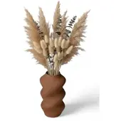 Simiu SCRUNCHED - Vase - 21cm - Mocha