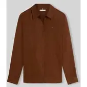 Tommy Hilfiger Ess Linen Relaxed Ls Shirt - Brown - 34