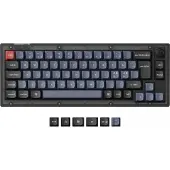 Keychron V2 Hotswap Knob ISO Näppäimistö - Frosted Black [K Pro Brown]