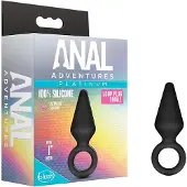 Anal Adventures Platinum S - anustappi (musta) - pieni