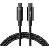 Baseus Tungsten Gold USB-C / USB-C kaapeli - 2m, 240W - Musta