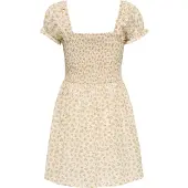 ONLY Kogeril Ss Smock Dress Wvn - Beige - 158