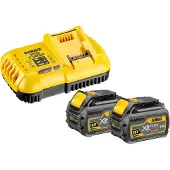 DeWalt Tarvikesarja DCB118T2; 18/54 V; 2x6,0 Ah + Laturi DCB118