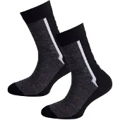 Ulvang Juniors' Ultra 2-pack Charcoal Melange/Black Hiihto- ja laskettelusukat 28-30