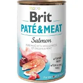 Brit Paté & Meat with Salmon, Koiran märkäruoka, Adult, Viljaton, 400 g