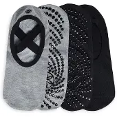 Gaiam Grippy Yoga Socks Dovetail 2Pk - Black - 36-40