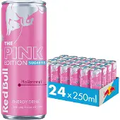 Red Bull 24x Energiajuoma, 250 ml, Pink Edition Sokeriton (Vadelman maku)
