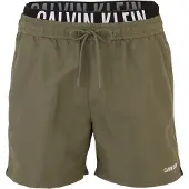 Calvin Klein Uimashortsit 'Intense Power' oliivi / musta / valkoinen