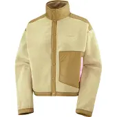 Salomon Women's Chroma Fleece Cardigan Gray Green Välikerrospuserot S