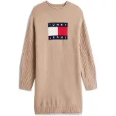 Tommy Hilfiger Tjw Flag Sweater Dress Ext - Beige - S