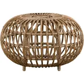 Sika-Design Ottoman Jalkajakkara Ø65 Cm - Jalkajakkarat Rottinki Antique - FA-65-PA