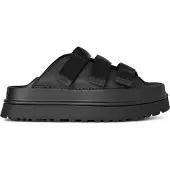 Ugg for woman. 1167430 GoldenGlow black leather sandals (39), Flat, None, Casual