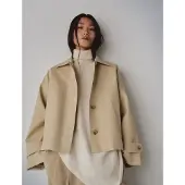 Mango Oversized Short Trench - Beige - XL