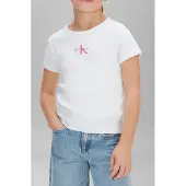 Calvin Klein Jeans Paita vaaleanpunainen / musta / luonnonvalkoinen