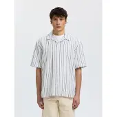 Selected Slmrlxclay Linenblend Ss Shirt Res Noos - White - L