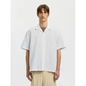 Selected Slmrlxclay Linenblend Ss Shirt Res Noos - White - S