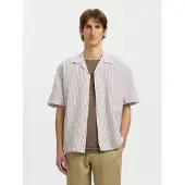 Selected Slmrlxclay Linenblend Ss Shirt Res Noos - White - L