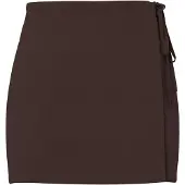Pieces Pcbosella Mw Wrap Skirt Noos Bc - Brown - XS