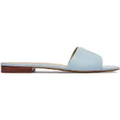 Ralph Lauren for woman. 802959143011 Blue nappa leather Everley flip-flop sandals (38), Flat, None, Casual