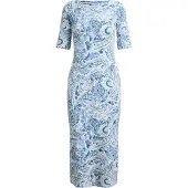 Ralph Lauren Refined Str 1X1 Rib-Knt-Dresses - Blue - XS