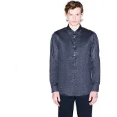 Armani Exchange for man. XM001942AF19194FB436 Button-down shirt navy (XXL), Blue, Casual, Cotton, Classic, Long sleeve
