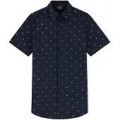 Armani Exchange for man. XM000624AF13184FB434 Shirt Monogram Slim navy (XS), Casual, Cotton, Short sleeve
