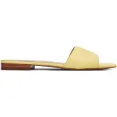 Ralph Lauren Everley Nappa Leather Slide Sandal - Yellow - 39