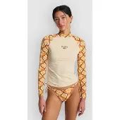 Billabong Tropic Surf Print Pitkähihainen Lycra white cap Koko S