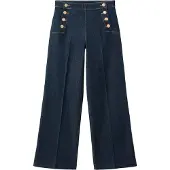 Mango Wide-Leg Jeans With Side Buttons - Gold - 32