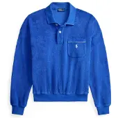Ralph Lauren Lt Wt Cotton Terry-Knt-Polo - Blue - L
