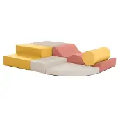 IGLU Pehmeä rakennuspalikkasetti “Sraigenė”, pastellinpunainen