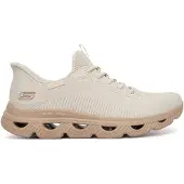SKECHERS for woman. 117629 Slip-ins Bobs Sport Arc Waves beuge slippers (40), Beige, Flat, Laces, Casual
