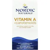 Nordic Naturals , Vitamiini A + Karotenoidit, 30 Mielettömiä