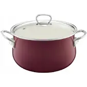 Emalia Olkusz Kannen emaliastia Pyza 16 cm, viininpunainen