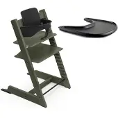 Stokke Tripp Trapp syöttötuolipaketti Marble Green/musta tarjotin
