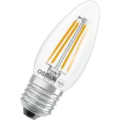 Osram E27 470lm 2700K filamentti led-kynttilälamppu, kirkas