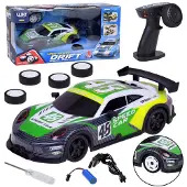 Jokomisiada Rc Drift auto 1:22 Ledillä ja varapyörillä