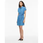 Vila Vinori S/S Shirt Dress - Noos - Blue - 34