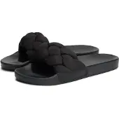 Tommy Hilfiger for woman. EN0EN02975 Flip flops with black cushioned braided uppers (37), Flat, None, Casual