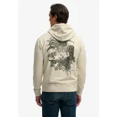 Superdry for man. M2014485A Tokyo Narrative Loose beige sweatshirt (XXL), Casual, Cotton